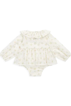 Organic Cotton Cecil Playsuit-Justine Parchment