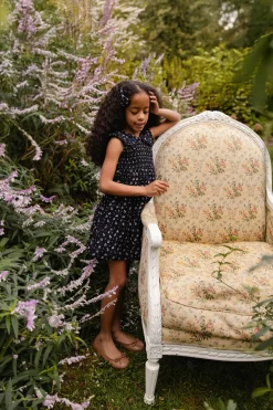 Organic Cotton Christabel Dress - Maisie Navy