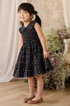 Organic Cotton Christabel Dress - Maisie Navy