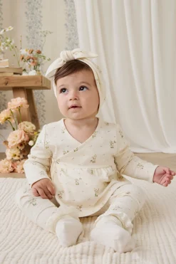 Organic Cotton Clemence Wrap Top - Josepha Egret Small