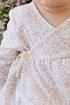 Organic Cotton Clemence Wrap Top - Posy Milk