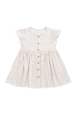 Organic Cotton Dahlia Dress - Posy Milk