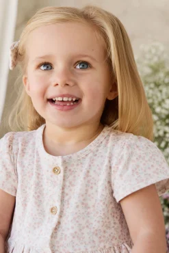 Organic Cotton Dahlia Dress - Posy Milk