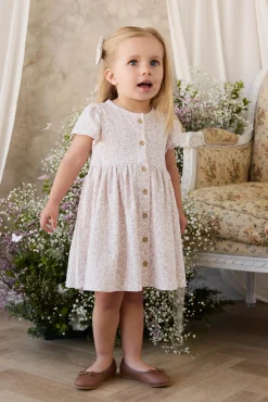 Organic Cotton Dahlia Dress - Posy Milk