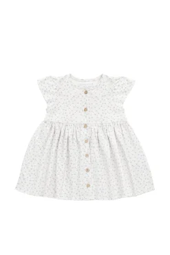 Organic Cotton Dahlia Dress - Penelope Evening Haze