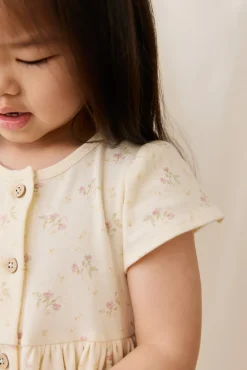 Organic Cotton Dahlia Dress - Thelma Parchment