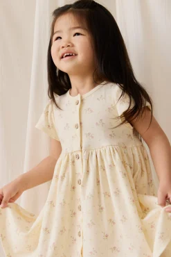 Organic Cotton Dahlia Dress - Thelma Parchment