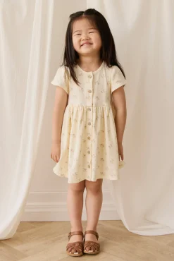 Organic Cotton Dahlia Dress - Thelma Parchment