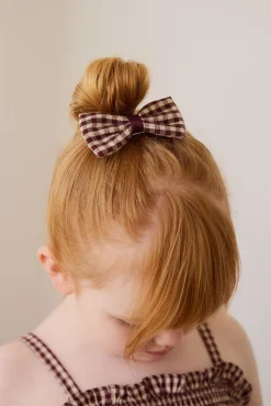 Organic Cotton Desiree Bow - Cinnamon Gingham