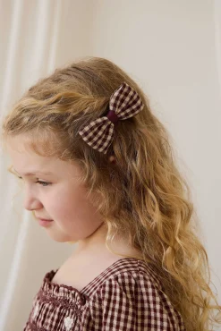 Organic Cotton Desiree Bow - Cinnamon Gingham