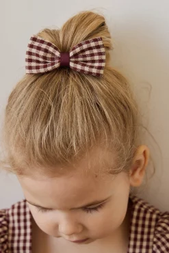 Organic Cotton Desiree Bow - Cinnamon Gingham