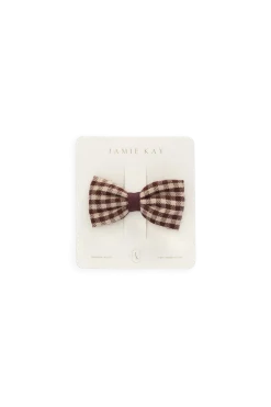Organic Cotton Desiree Bow - Cinnamon Gingham