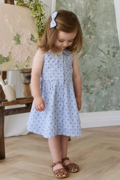 Organic Cotton Desiree Bow - Mon Amour Stripe Indigo