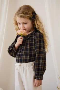 Organic Cotton Desiree Bow - Woodland Check