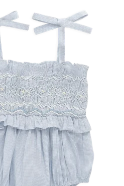 Organic Cotton Desiree Playsuit - Petite Check