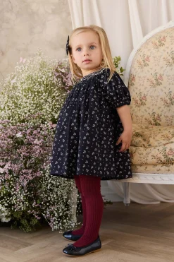 Organic Cotton Dominique Dress - Maisie Navy
