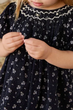 Organic Cotton Dominique Dress - Maisie Navy