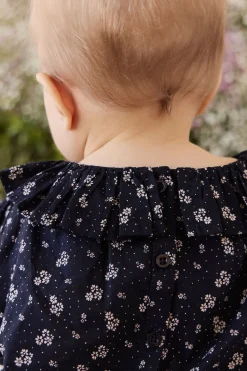 Organic Cotton Dominique Top - Maisie Navy