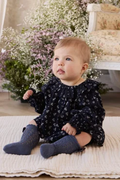 Organic Cotton Dominique Top - Maisie Navy