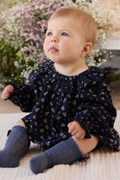 Organic Cotton Dominique Top - Maisie Navy
