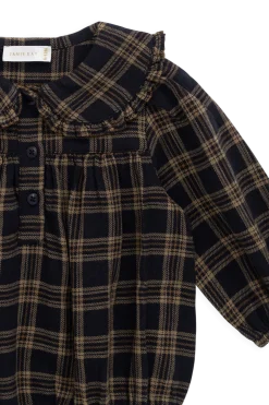 Organic Cotton Elowen Playsuit - Woodland Check
