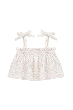 Organic Cotton Emmeline Top - Posy Garden Pink