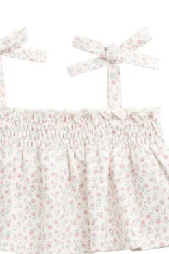 Organic Cotton Emmeline Top - Posy Garden Pink