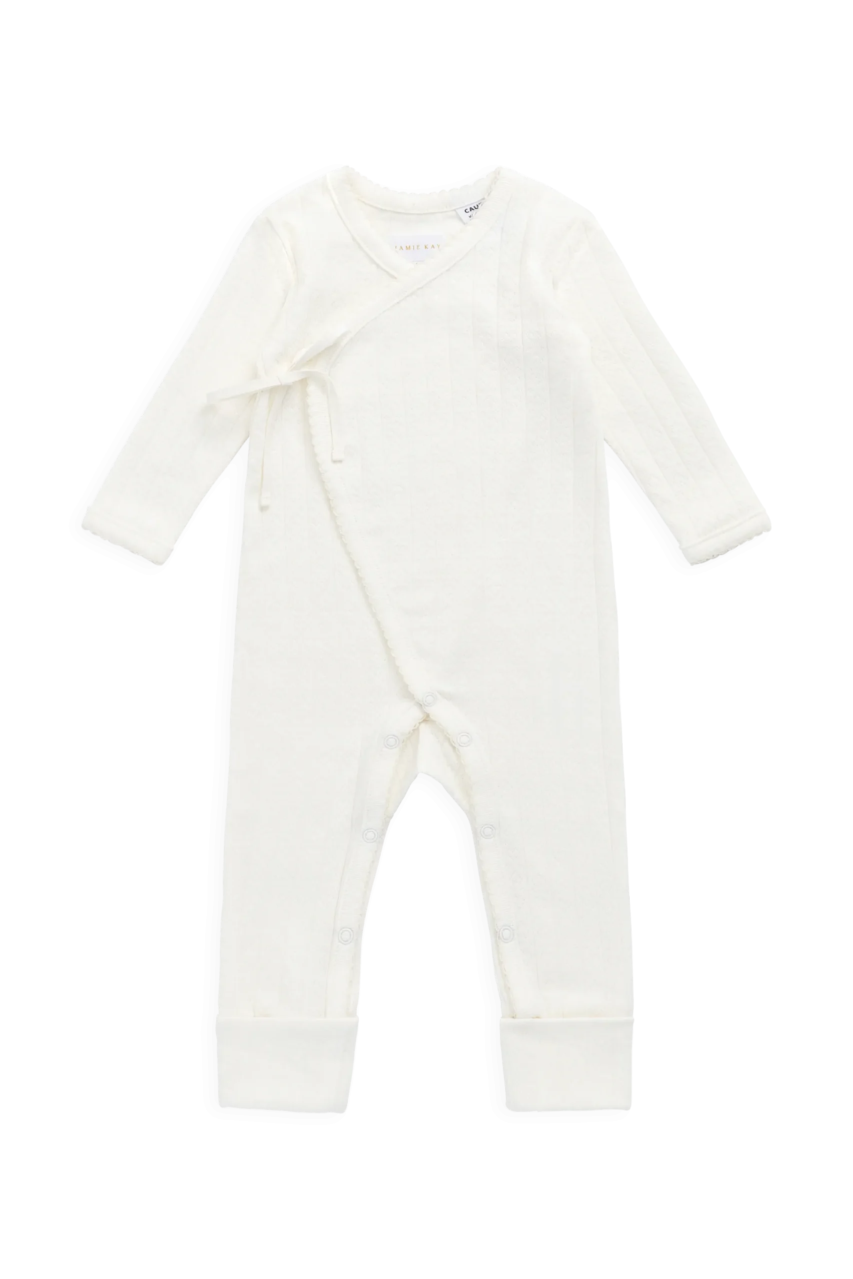Organic Cotton Estelle Onepiece - Sweet Heart Pointelle Parchment