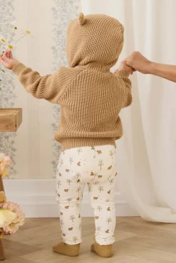 Organic Cotton Everyday Legging - Honey Bear Cloud