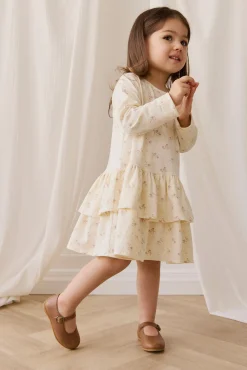 Organic Cotton Fayette Dress - Thelma Parchment