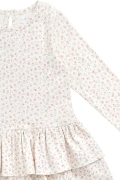Organic Cotton Fayette Dress - Posy Garden Pink