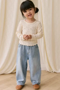 Organic Cotton Fine Rib Agathe Top - Dina Antique