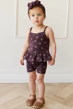 Organic Cotton Fine Rib Everyday Bike Short - Simone Huckleberry