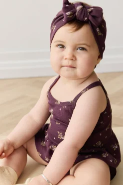 Organic Cotton Fine Rib Headband - Simone Huckleberry