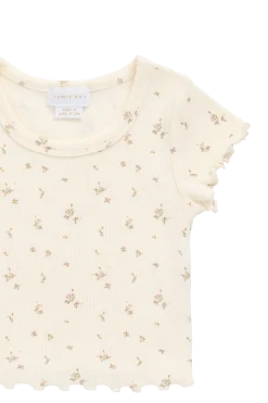 Organic Cotton Fine Rib Ines Top - Dina Antique