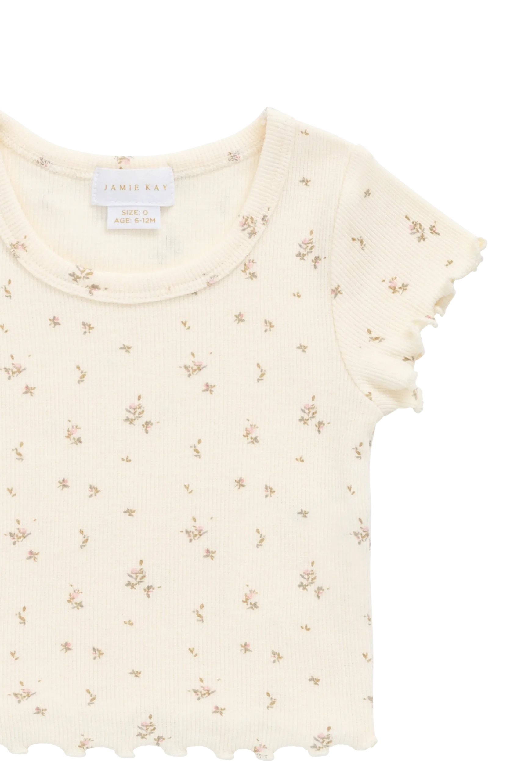 Organic Cotton Fine Rib Ines Top - Dina Antique