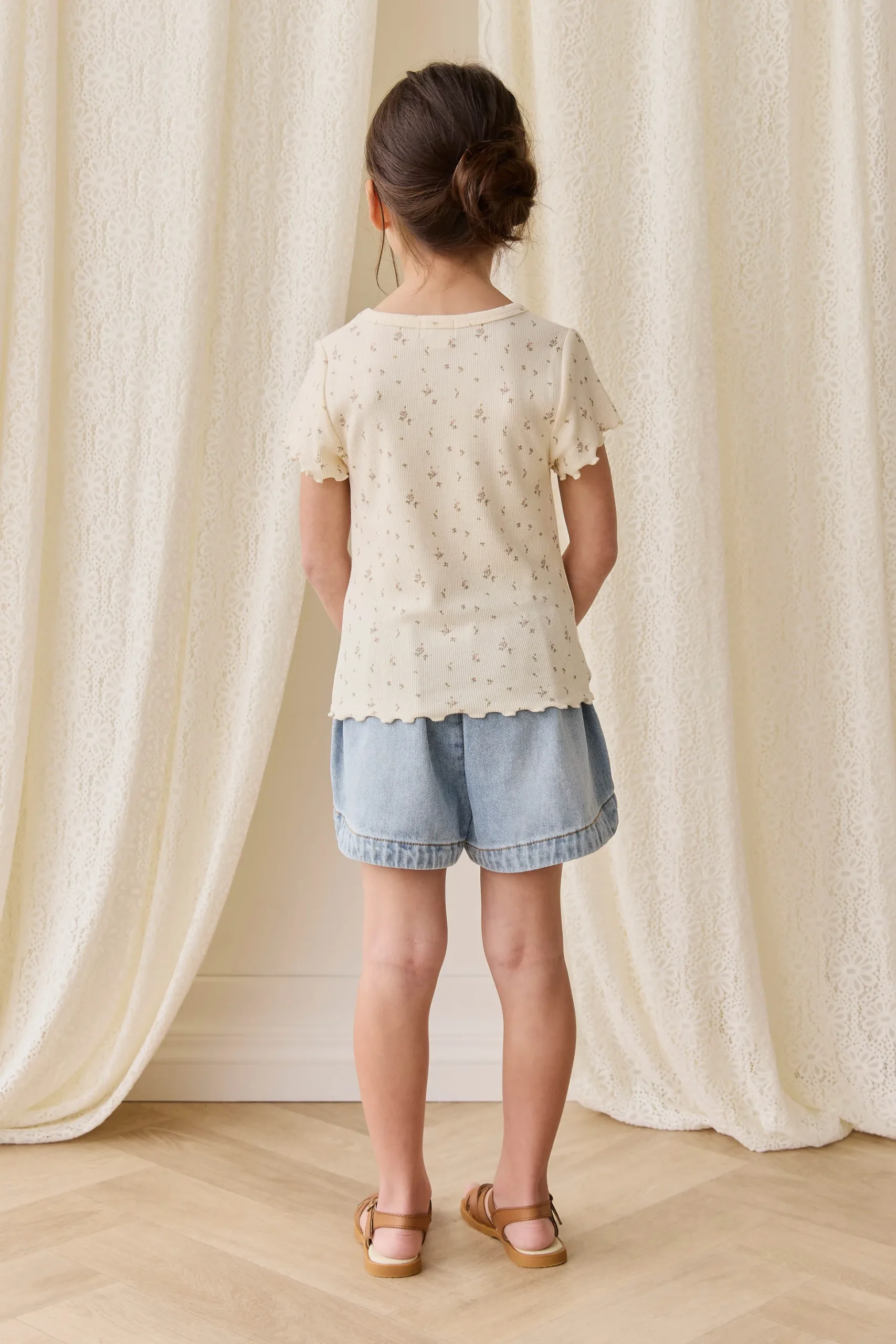 Organic Cotton Fine Rib Ines Top - Dina Antique