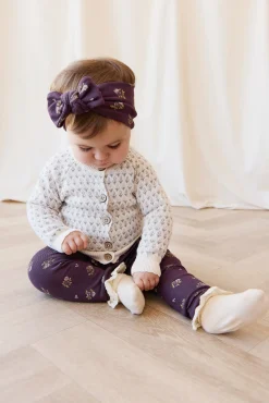 Organic Cotton Fine Rib Legging - Simone Huckleberry