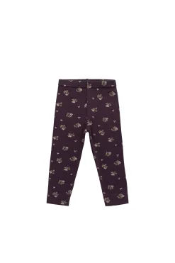 Organic Cotton Fine Rib Legging - Simone Huckleberry