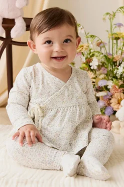 Organic Cotton Footed Pant-Cottage Garden
