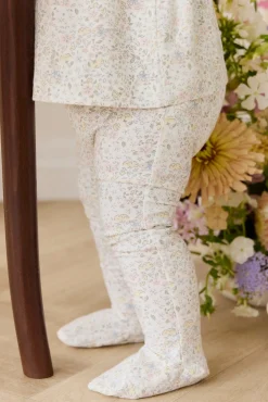 Organic Cotton Footed Pant-Cottage Garden