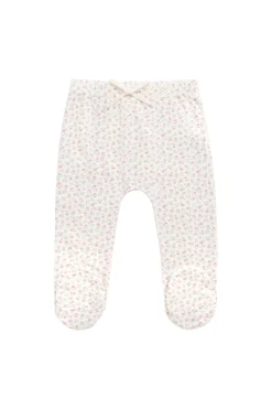 Organic Cotton Footed Pant - Posy Garden Pink