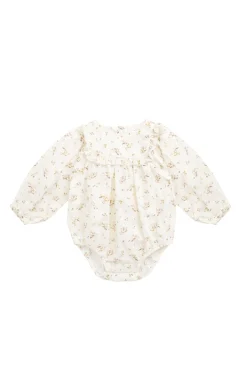 Organic Cotton Frances Playsuit - Bianca Antique