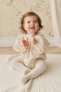 Organic Cotton Frances Playsuit - Bianca Antique