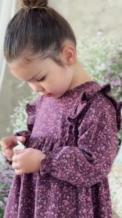 Organic Cotton Frankie Dress - Fig Floral
