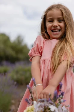Organic Cotton Frannie Dress - Swiss Pink