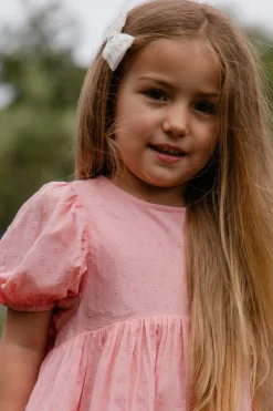Organic Cotton Frannie Dress - Swiss Pink