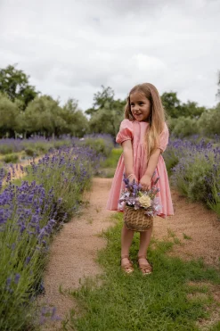Organic Cotton Frannie Dress - Swiss Pink