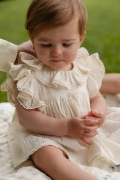 Organic Cotton Frannie Playsuit-Parchment