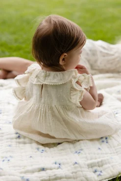 Organic Cotton Frannie Playsuit-Parchment